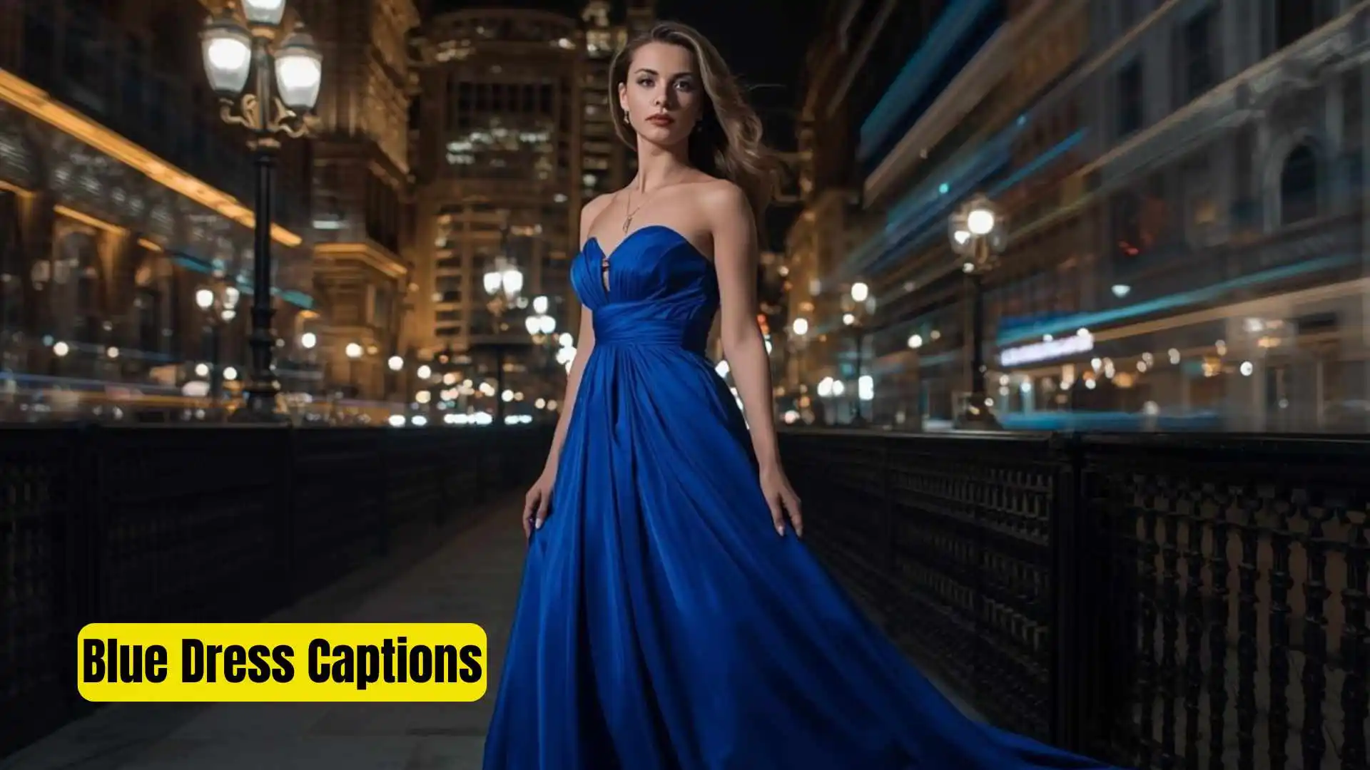 Blue Dress Captions