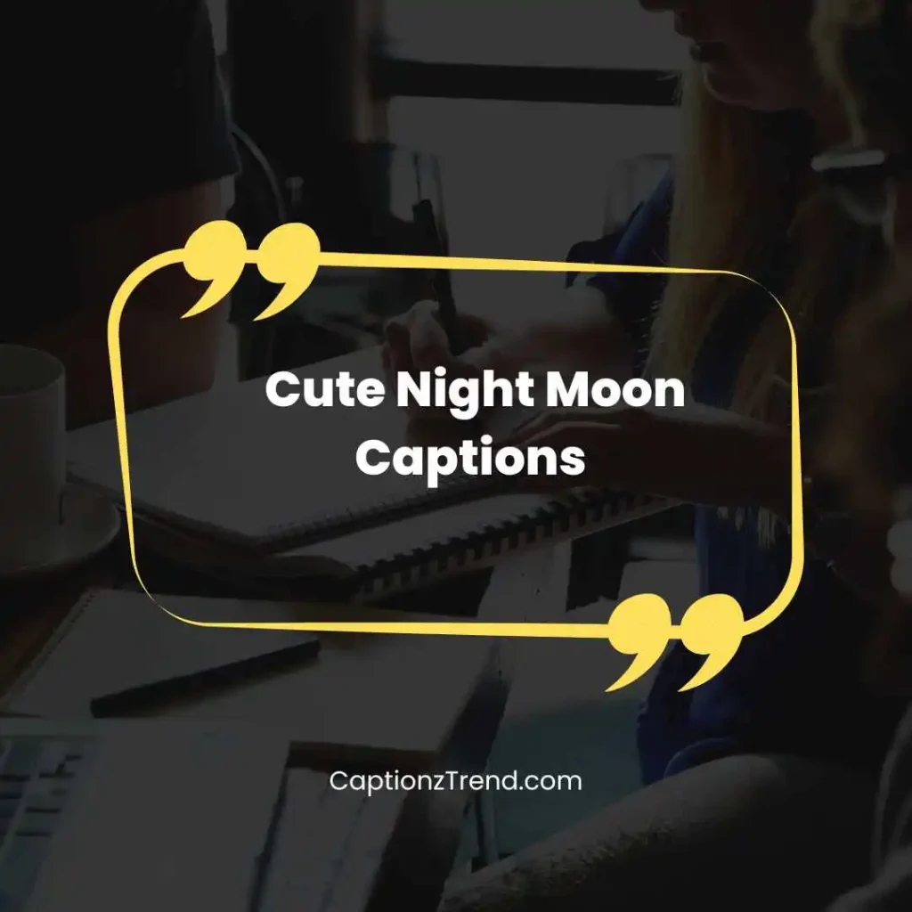 Cute Night Moon Captions 
