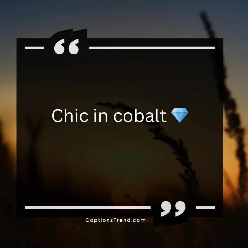 Short Blue Dress Captions ✨
