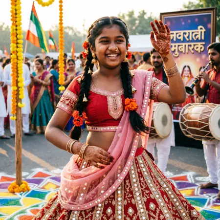 Cute Navratri Look for Girls