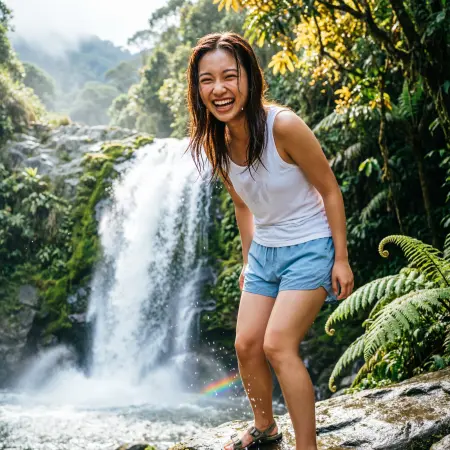 Funny Waterfall Captions for  Girl