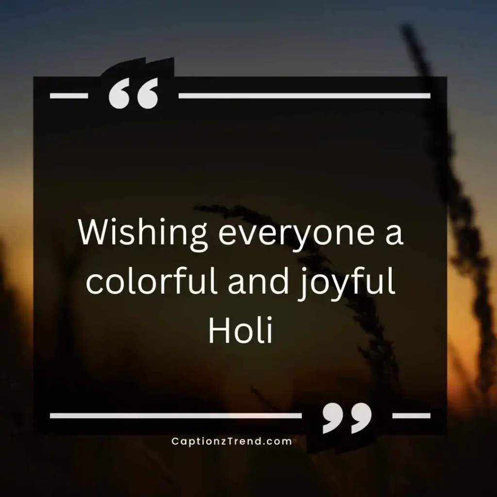 Holi Captions for Facebook