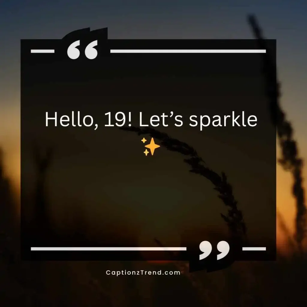 Cute 19 Birthday Captions for Instagram