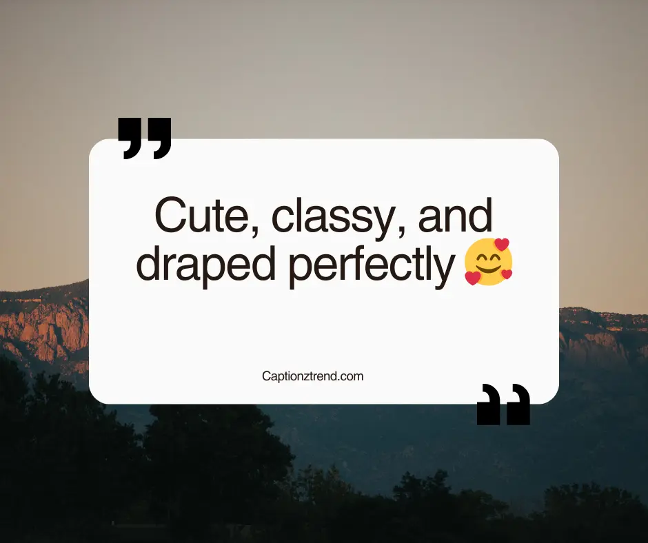 Cute Saree Captions 