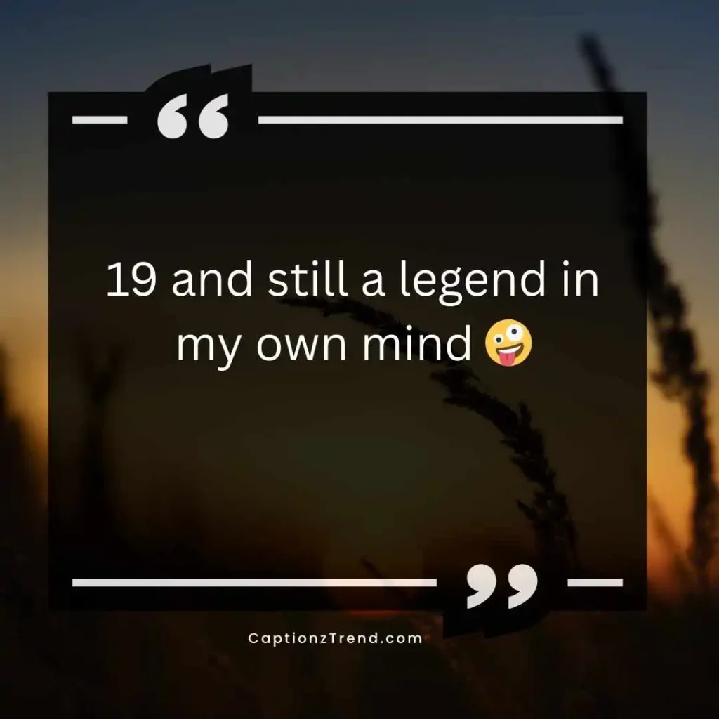 Funny 19 Birthday Captions for Instagram