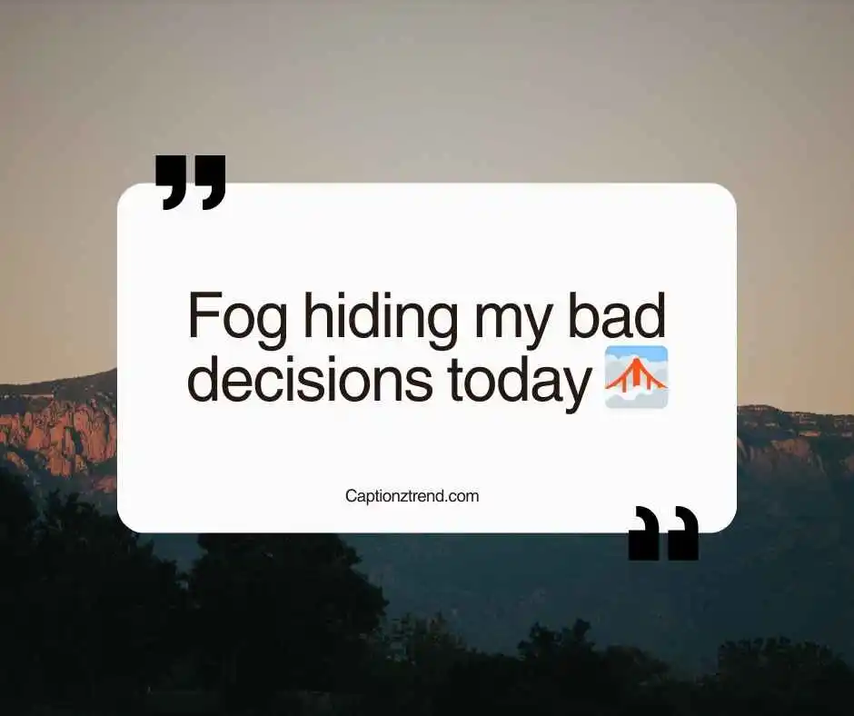  Funny Fog Captions