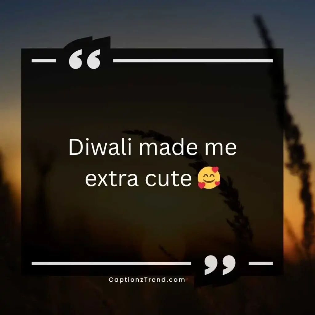 Cute Diwali Captions for Girls