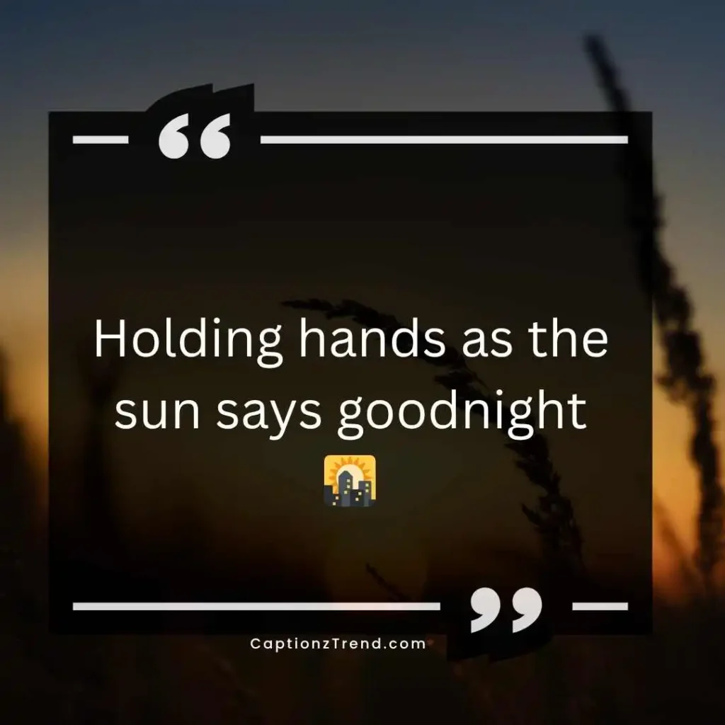Cute Sunset Love Captions